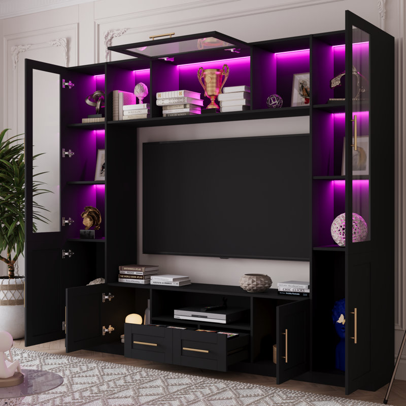 Umeno 94.5" Media Center, Black