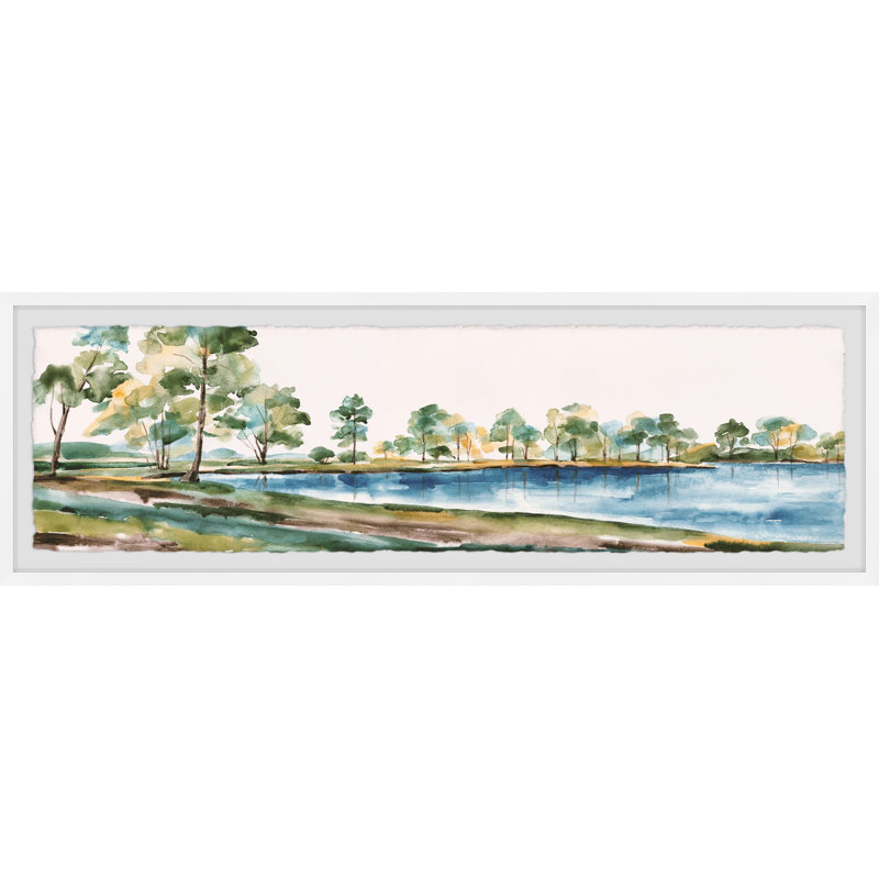 Beautiful Destination by Marmont Hill - Single Picture Frame Panoramic Painting, 25cm H x 76cm W x 3.81cm D