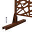 Paravent métallique autoportant - 193 cm H 122 cm L, rouge rouille. Idéal pour le patio, la terrasse, le balcon et la barrière intérieure.
