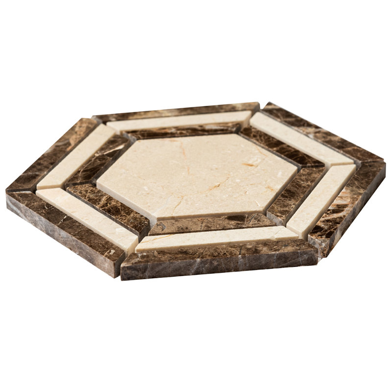 Santorini 4"x4" Natural Stone Mosaic Wall & Floor Tile, Brown