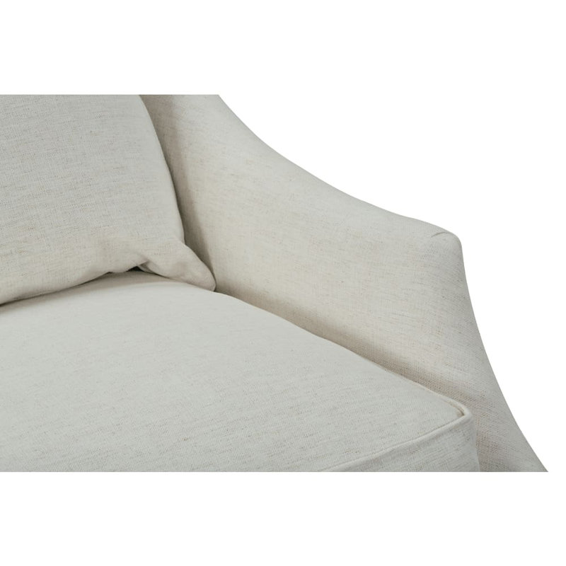 Kara Swivel Armchair, Natural, 38"H x 33"W x 39"D