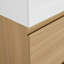 Meuble-lavabo simple 30 po à 2 tiroirs avec rangement encastré en chêne