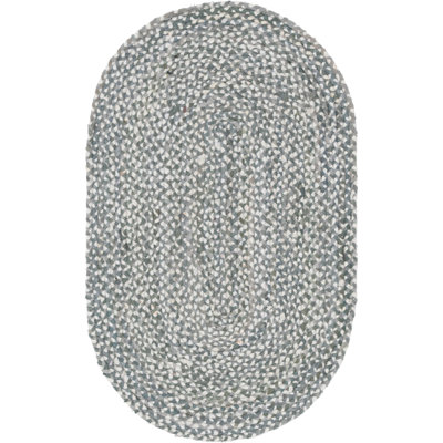 Tapis gris en coton tressé à la main Barlet