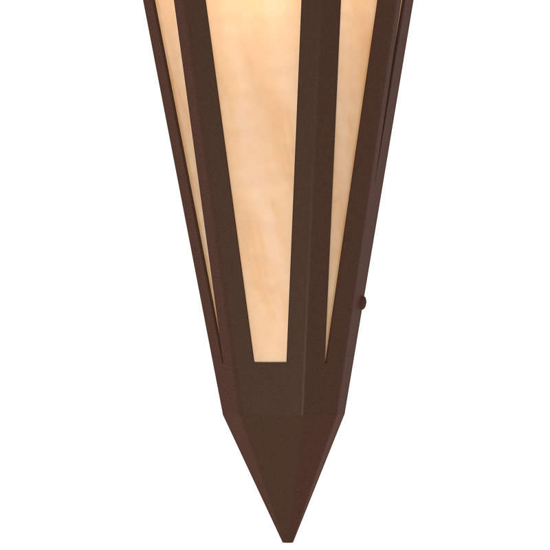 2 - Light Flush Mounted Sconce, Glass, Beige, Café Noir