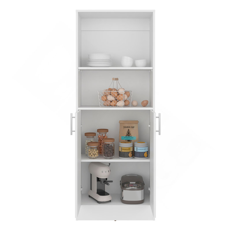 Armoire multi-rangement avec 5 compartiments et 2 portes