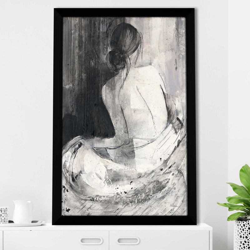 «Evening I» par Albena Hristova - Peinture, Cadre noir, H 49,5 po x l 33,5 po x P 1 po