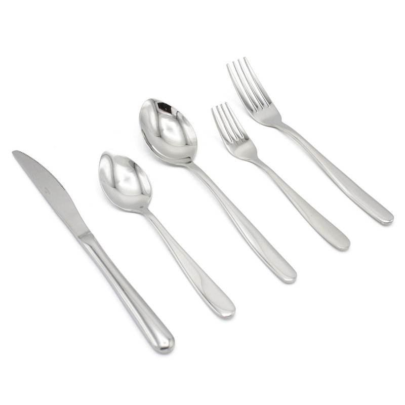 Elyon Tableware Elyon Remsen Reflective Silver Flatware Set Stainless Steel - Service For 4