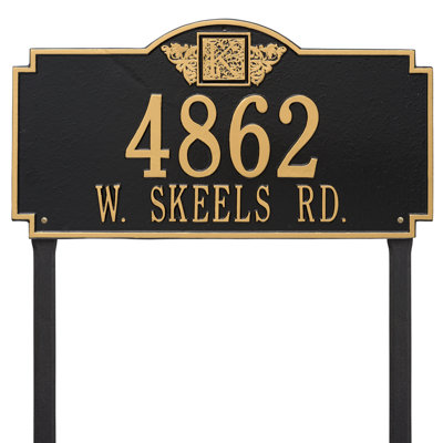 Monogram 2-Line Lawn Address Sign