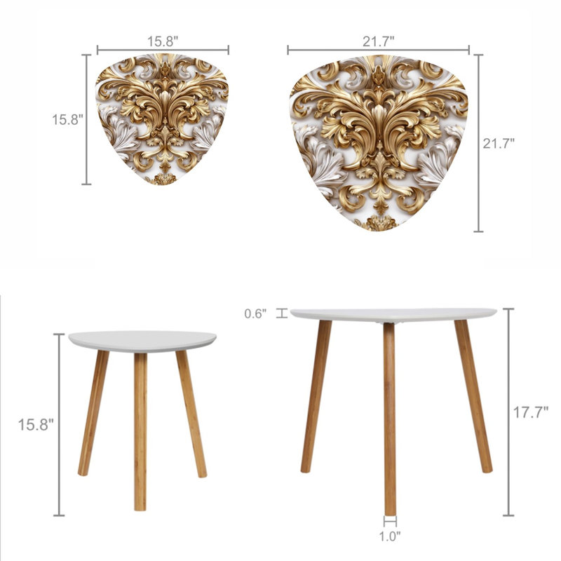 Ensemble de 2 tables basses gigognes Triangle