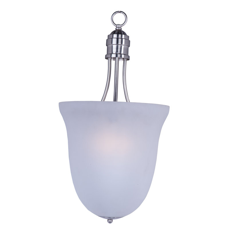 Luminaire suspendu urne unique / remarquable à 3 lumières Ashunta, Nickel satiné