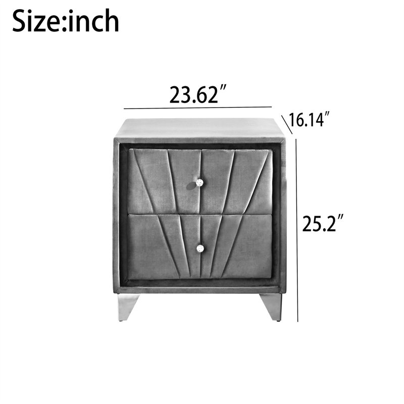 Ensemble de chambre avec lit plateforme 2 pièces Aisya, Bleu
