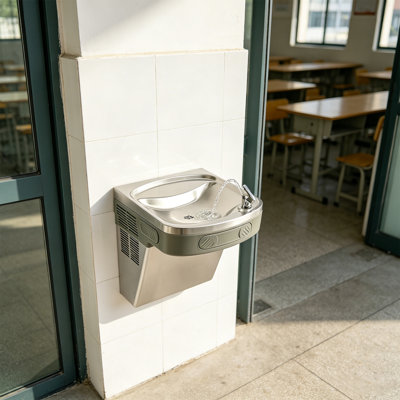Fontaine à eau murale en acier inoxydable 304 avec filtre en polypropylène, réservoir de 3 litres, refroidissement à 5-7 °C, conception compacte pour la maison, le bureau ou l'école.
