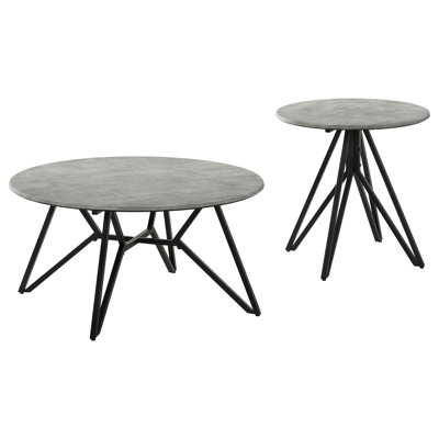 Garfield Cement 2-Piece Round Smarttop Coffee And End Table Set (Only Including Table)