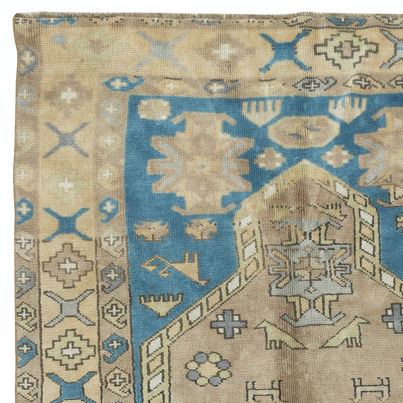 Tapis turc rétro noué à la main 100% laine