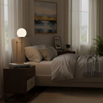 Modern Novelty 26'' Tall Globe Cap Table Lamp