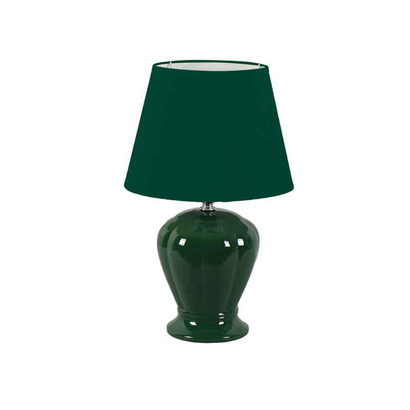 Farrin Ceramic USB Table Lamp, Green
