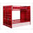 Red Finish Full/Full Bunk Bed