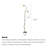 Vintage Country-Style Wrought Iron & Acrylic Flexible Tube Floor Lamp