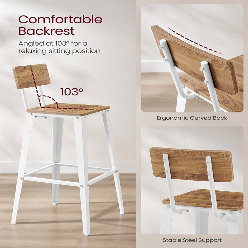 Counter Stool with Metal Frame