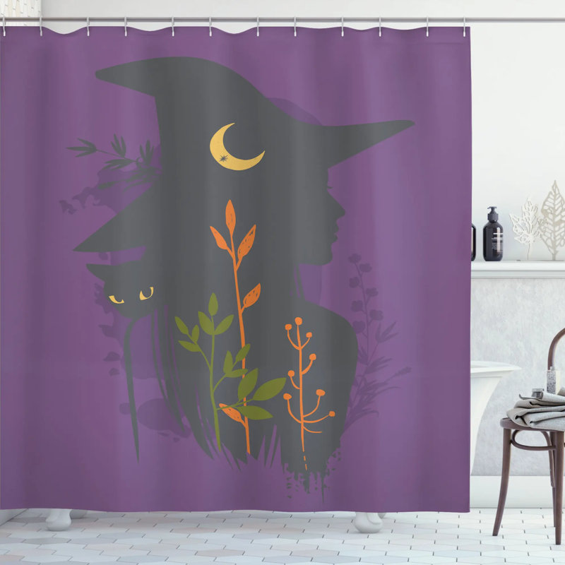Shower Curtain with Hooks Included, 70" H x 69" W