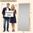 Oversized Aluminum Alloy Framed Rectangle Full Length Mirror with Stand Wall Mirror-1432085484-1422707241