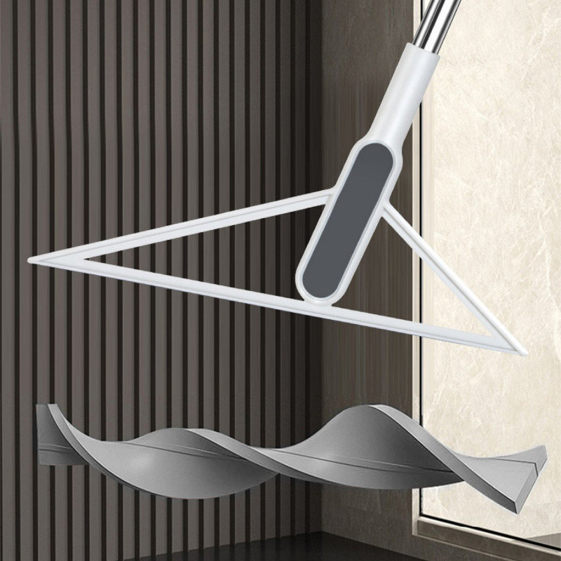 Balai multifonctionnel en silicone que Balai à raclette pour brosser l'eau et les poils d'animaux, Balai magique en caoutchouc pour plancher, cuisine, douche, tapis, fenêtres en verre, orange