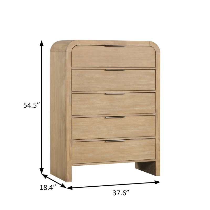 37.6" W Transitional Chest, Natural