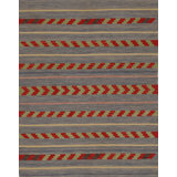 Striped Area Rug in Gray