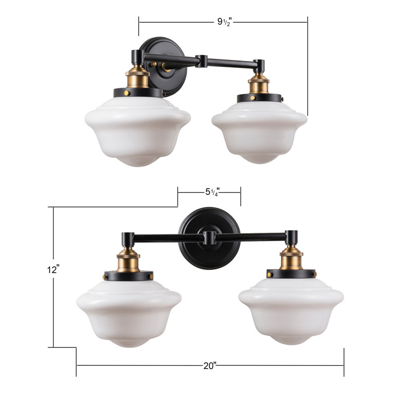 Sille 2 - Light Dimmable Vanity Light, Antique Brass