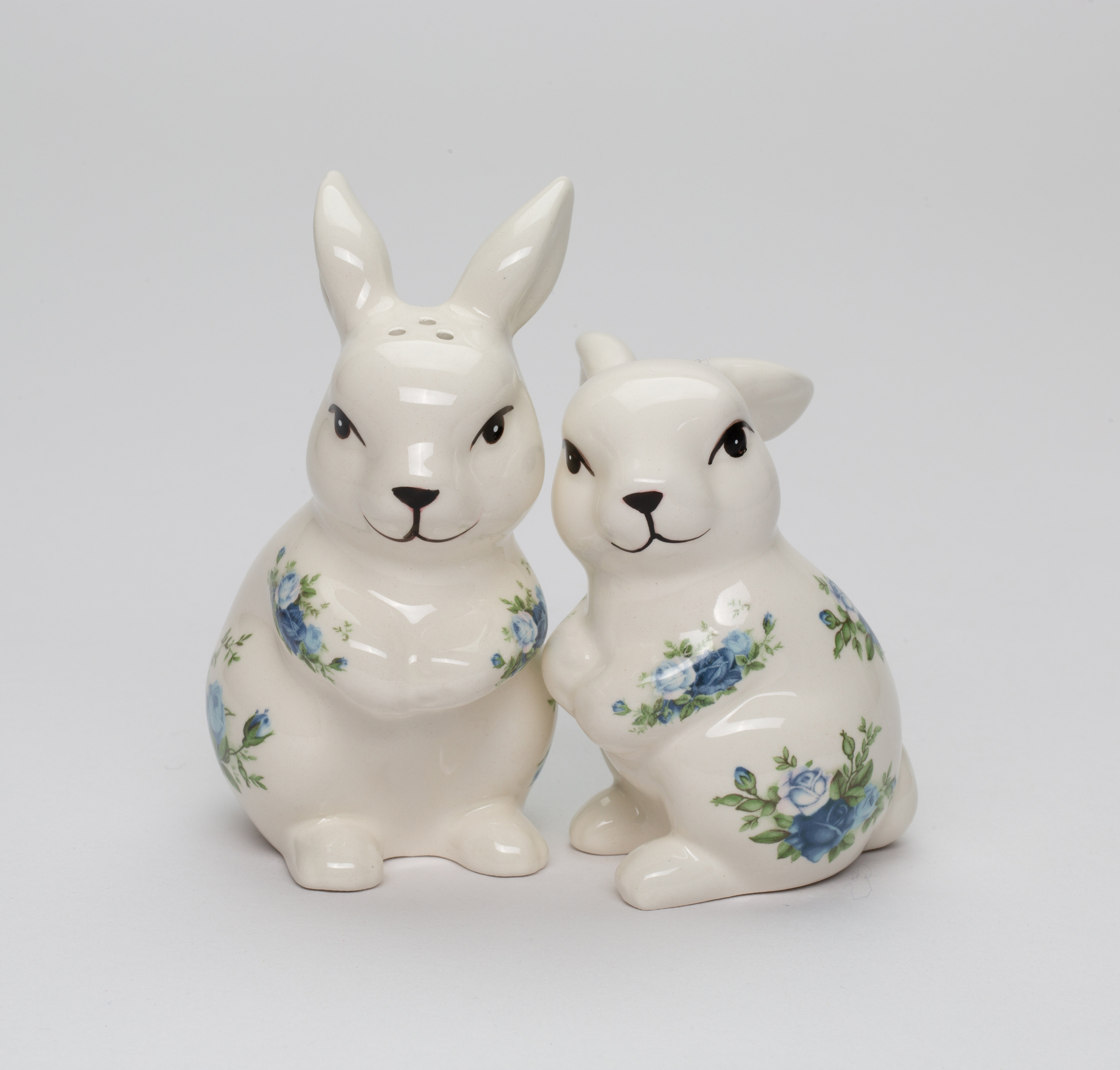 Salt Rabbit Cosmos Gifts Easter Rabbits With Blue Roses Salt And Pepper | Wayfair