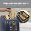 Grille-pain West Slend Timeless 2 tranches, en bleu ardoise