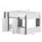 Elevated Cabin-Style Loft Bed Featuring an Integrated Playhouse Nook and Multi-Compartment Storage System-1485724278
