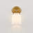 1- Light White Glass Wall Sconce