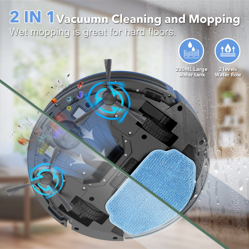OMESER Robot Vacuum Cleaner 2 in 1 Vacuum and Mop, App & Remote Control