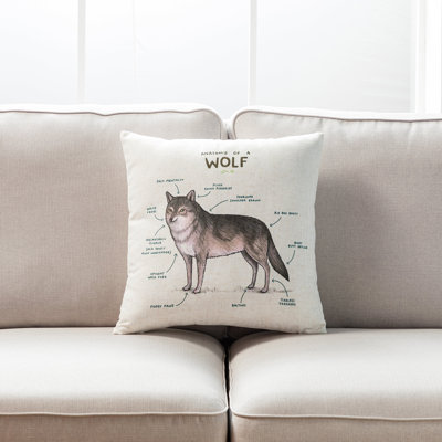Anatomy Of A Wolf With Insert Pillow