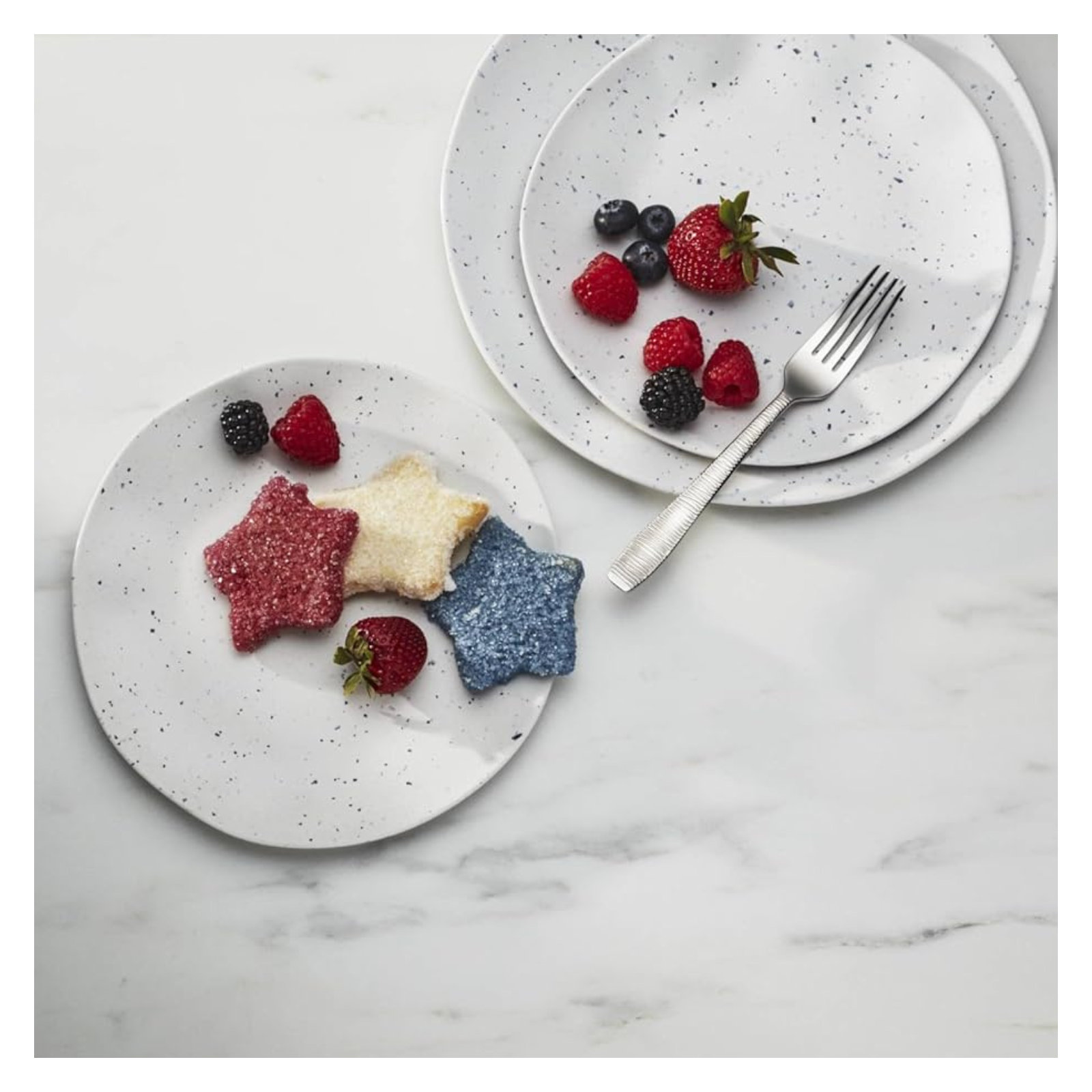Oneida Terrazzo Melamine 12 Piece Dinnerware Set, Cream
