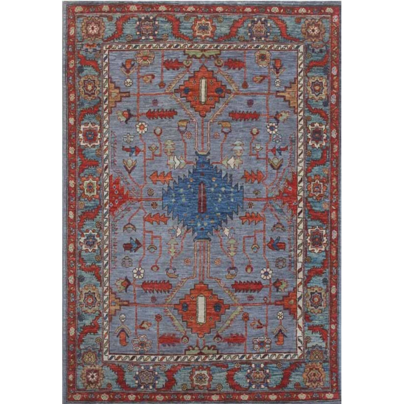 Transitional One-of-a-Kind Rectangle 4' X 5'10" Hand Knotted Area Rug