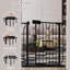 Barrière de sécurité extra large à fermeture automatique pour animaux de compagnie - fixée à la pression, réglable de 62,2 po à 71,7 po - noire pour portes / escaliers, résistante aux animaux de compagnie-106668216-106668220