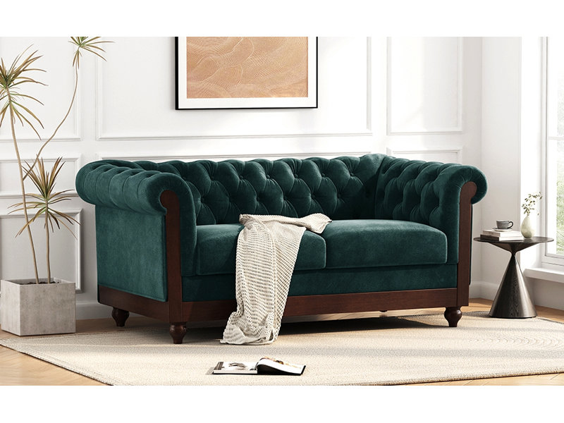 Canapé en velours 59,44 po Chesterfield