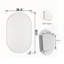 Oval Recessed Metal Framed Bathroom Wall Cabinet With Mirror And Adjustable Shelves, Perfect For Modern Bathrooms And Efficient Storage.-115864811