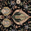 Tapis noir / ivoire en laine noué à la main de conception unique 11 pi 10 po x 15 pi 8 po Tabriz