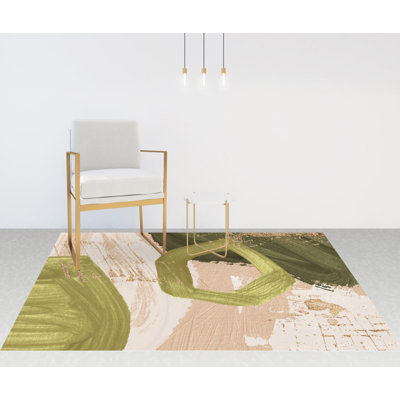 Desari Vinyl Machine Printed Area Rug