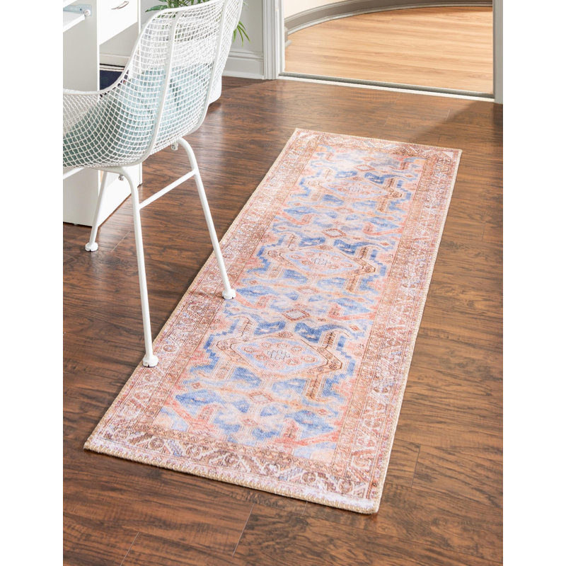 Bernabe Chenille Geometric Indoor Rug, Runner 2' x 6'