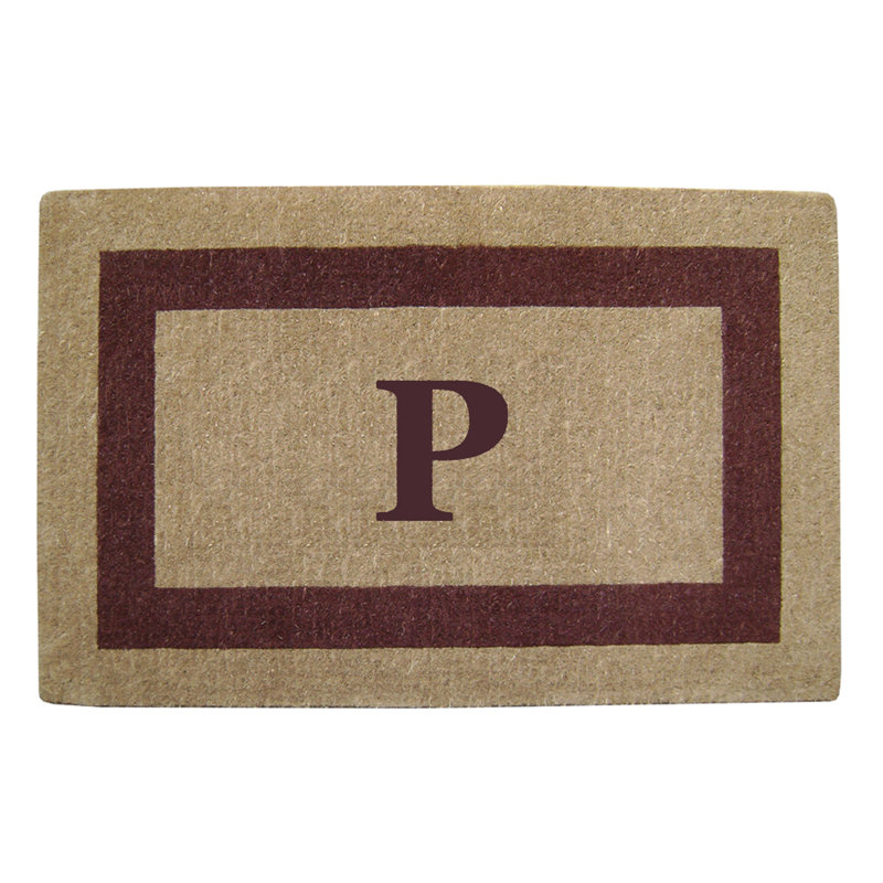 Tapis de porte antidérapant pour l'extérieur, L 22 po x L 36 po, Brun, P