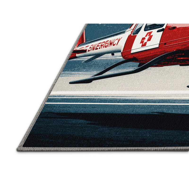 Tapis de transport gris lavable à la machine, Rectangulaire 8 pi x 12 pi