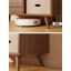 Bureau télescopique en L en bois massif avec armoire de rangement-734586217
