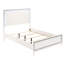 Grand lit moderne avec tête de lit à DEL Radiant - luxe et fonctionnalité blanc brillant