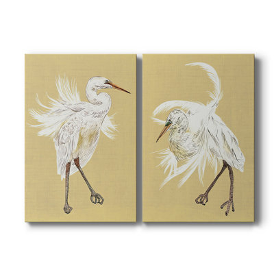 HeronPlumageV-Premium Gallery Wrapped Canvas -Ready to Hang