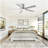 52" Modern Brushed Nickel Finish Reversible Quiet Motor Ceiling Fan with Light and Remote Control