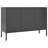 Sideboard Side Table with Adjustable Shelf Steel and Tempered Glass-1246009708